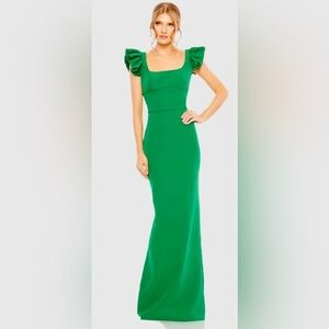 Mac Duggal Green Maxi Dress